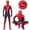 Costume-Red, variant on Halloween Red Blue Spider Hero Zentai Suit, Full Body Spandex Jumpsuit Costume with Mask for Halloween Party & Role Play