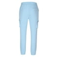thumbnail image 6 of Zylanna Men's Cargo Pants, Relax Fit Multi-Pockets Solid Color Sports Jogger Pants for Men Light Blue Size XL, 6 of 7