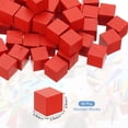 thumbnail image 2 of Uxcell 50 Pcs Bloques de Madera, Cubo de Madera Natural Sin Terminar de 1 Pulgada para Proyecto de Arte de Bricolaje, Pintura y Decoración, Rojo, 2 of 7