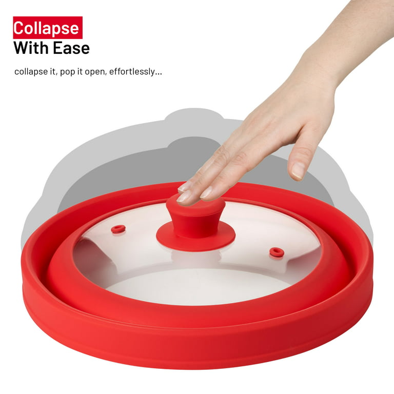 CookCraft Collapsible Silicone Glass Microwave Cover & Lid 