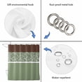 thumbnail image 5 of Sage Green Brown Flowers Waterproof Fabric Shower Curtain,Classic Botanical Art Elegant Waterproof Fabric Shower Curtain for Bathroom Curtains Bathtubs Shower Curtains with 12 Hooks Extra Long 72x96, 5 of 8