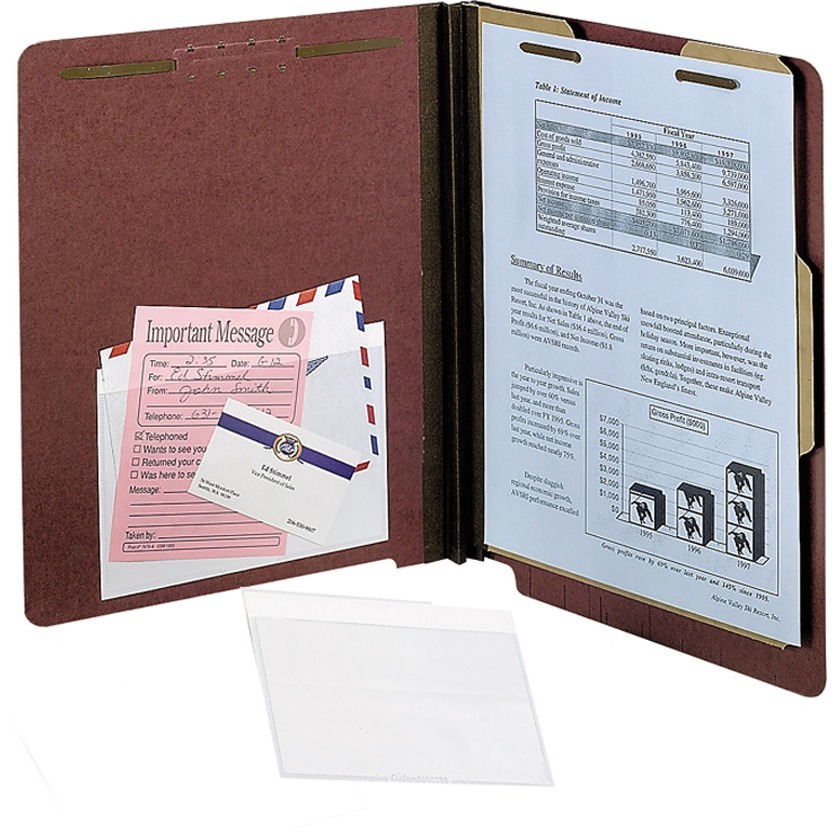 Pendaflex, PFX99375, SelfAdhesive Clear Vinyl Pockets, 100 / Box