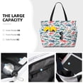 thumbnail image 3 of Disketp Colorful Shark Bolsa de Playa de Gran Capacidad, Bolso Impermeable y a Prueba de Arena para Mujer, Ideal para Playa, Piscina y Natación, 3 of 7