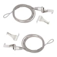thumbnail image 4 of 4 Set Adjustable Picture Rail Hanging System Stainless Steel Wall Hooks Adjustable Picture Hanging Wire Kit Art Picture Display Kit for Wall Picture Stainless Steel Color, 4 of 9