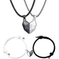 thumbnail image 1 of 1 Juego de collar de corazón para parejas parejas magnéticas Bff pulsera collar imán a juego amor corazón rompecabezas collares pulsera joyería regalo para novio, 1 of 5