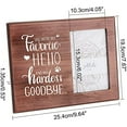 thumbnail image 2 of 4x6 Inch Pet Memorial Picture Frame Natural Wood Photo Frame Rectangle Frame with You were My Favorite Hello and My Hardest Goodbye Words, 2 of 9