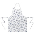 thumbnail image 2 of Pioneer Flower Floral Print Pattern Apron for Women and Men, Cotton Linen Waterproof with Pockets, Adjustable, 33x27 Inch for Kitchen, Gardening, BBQ, Salon, 2 of 6