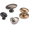 thumbnail image 2 of Ashley Norton WL.118 11/4 Distressed Rustic 1-1/4" Oval Luxury Solid Bronze Cabinet /, 2 of 2