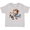 thumbnail image 3 of Inktastic Cute Teddy Bear Pilot in Airplane Boys or Girls Baby T-Shirt, 3 of 5