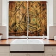thumbnail image 2 of Ambesonne Money Kitchen Curtains, Fiver Sawbuck and C-Note, 55"x39", Pale Green Brown, 2 of 3
