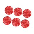 thumbnail image 4 of Posavasos de PVC reutilizables resistentes al calor para decoración del hogar, 6 unidades Rojo, 4 of 9