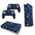thumbnail image 5 of Blue And Gold Mosaic Tile Console Skin Bundle for PS5 Pro Slim Disc & Digital / PS4 – Full Wrap + Dual Controller Flair, 5 of 5