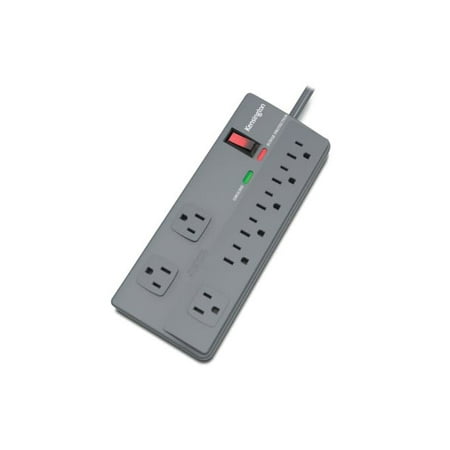 Kensington Guardian Premium Surge Protector, 8 AC Outlets, 6 ft Cord, 1,080 J, Gray