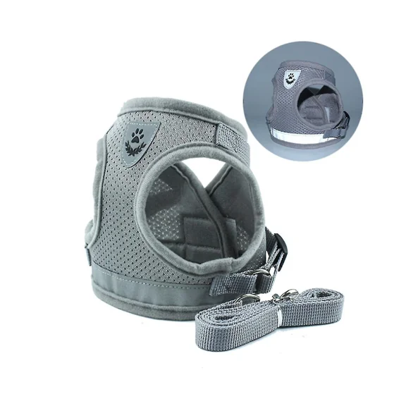 Sarapandan Cat Harness, Cat Harness Escape Proof1 Piecegray