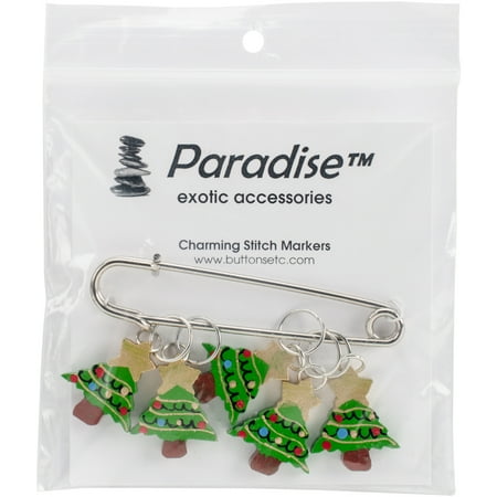 Christmas Tree Stitch Markers, 5pk