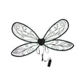 thumbnail image 3 of Disfraz de mariposa con alas de mariposa para espectáculos, cosplay, fiestas de Halloween. Negro, 3 of 9