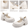 thumbnail image 5 of CHICVOMEY Vintage Mary Janes Shoes for Women Chunky Platform Mary Janes Pumps with Ankle Strap Mary Janes Dressy Shoes Casual & School, 5 of 7
