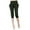 #080-Army Green, variant on Women's Stretch Harem Pants - Plus Size Slimming Cropped Trousers with Elastic Waist & Casual Comfort Fit
