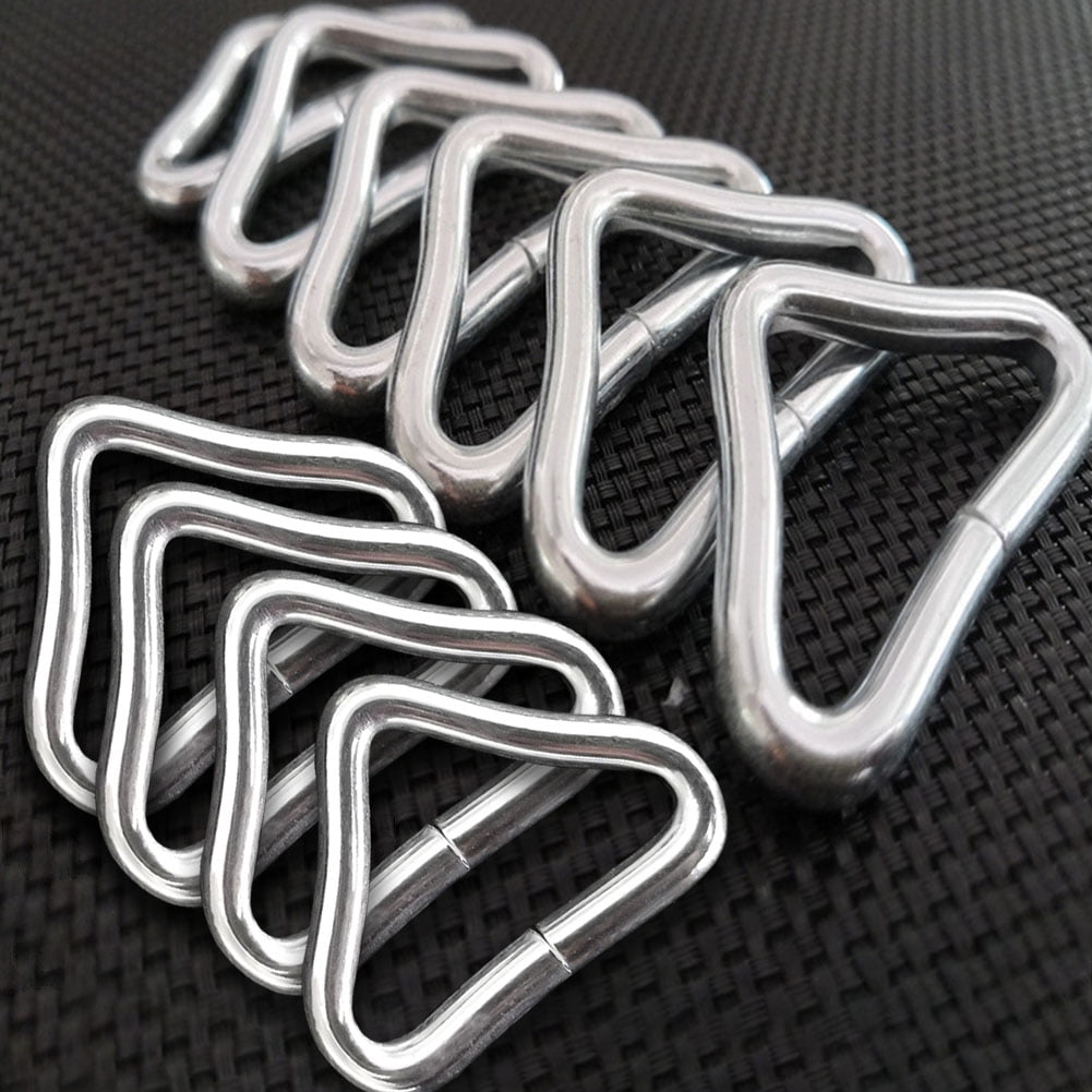 SYCOOVEN 10pcs Quick Connect Trampoline Triangle Ring V-Rings High Strength Buckle Spring 