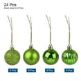 thumbnail image 3 of Uxcell 24Pcs 1.18" Christmas Balls Ornaments Shatterproof Ornaments Balls for Xmas Trees Decoration Light Green, 3 of 8