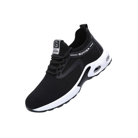 

Fangasis Unisex Work Shoes Lace Up Safety Shoe Breathable Working Sneaker Men Protection Boot Sport Lightweight Steel Toe Sneakers Breathable Black 11