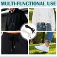 thumbnail image 5 of Sekonow 8 Pieces 52 Inches Drawstring Cord Kit-Hoodie String Replacement with 3 Easy Threaders for Sweatpants, Shorts, Pants, Jackets, Coats, White + Black, 5 of 7