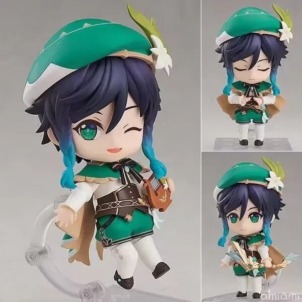 Figura de Anime Genshin Impact N. ° 1795 de 10cm, baratos de PVC, Eula Klee, Paimon, Hibana, modelo de colección, muñecos de juguete8cm Gong Bohan LED