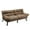 Coffee, variant on MOONMISS Futon Sofa Bed Linen Couch Modern Convertible Folding Recliner,Rose Red