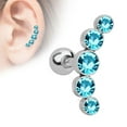 thumbnail image 6 of Anvazise 1Pc Women Rhinestone Cartilage Helix Tragus Ear Stud Earring Piercing Jewelry White, 6 of 13