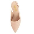thumbnail image 2 of YDN Women's Pointed Closed Toe Block Low Heels Pumps Slingback Single Strap Buckled Sandals Office Daily Wear Shoes Size 8.5 Pink, 2 of 4