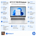 thumbnail image 2 of HP Essential 17.3" FHD Laptop, AMD Ryzen 5 7430U, 32GB RAM, 2TB SSD, Windows 11 Home, Silver, 2 of 7