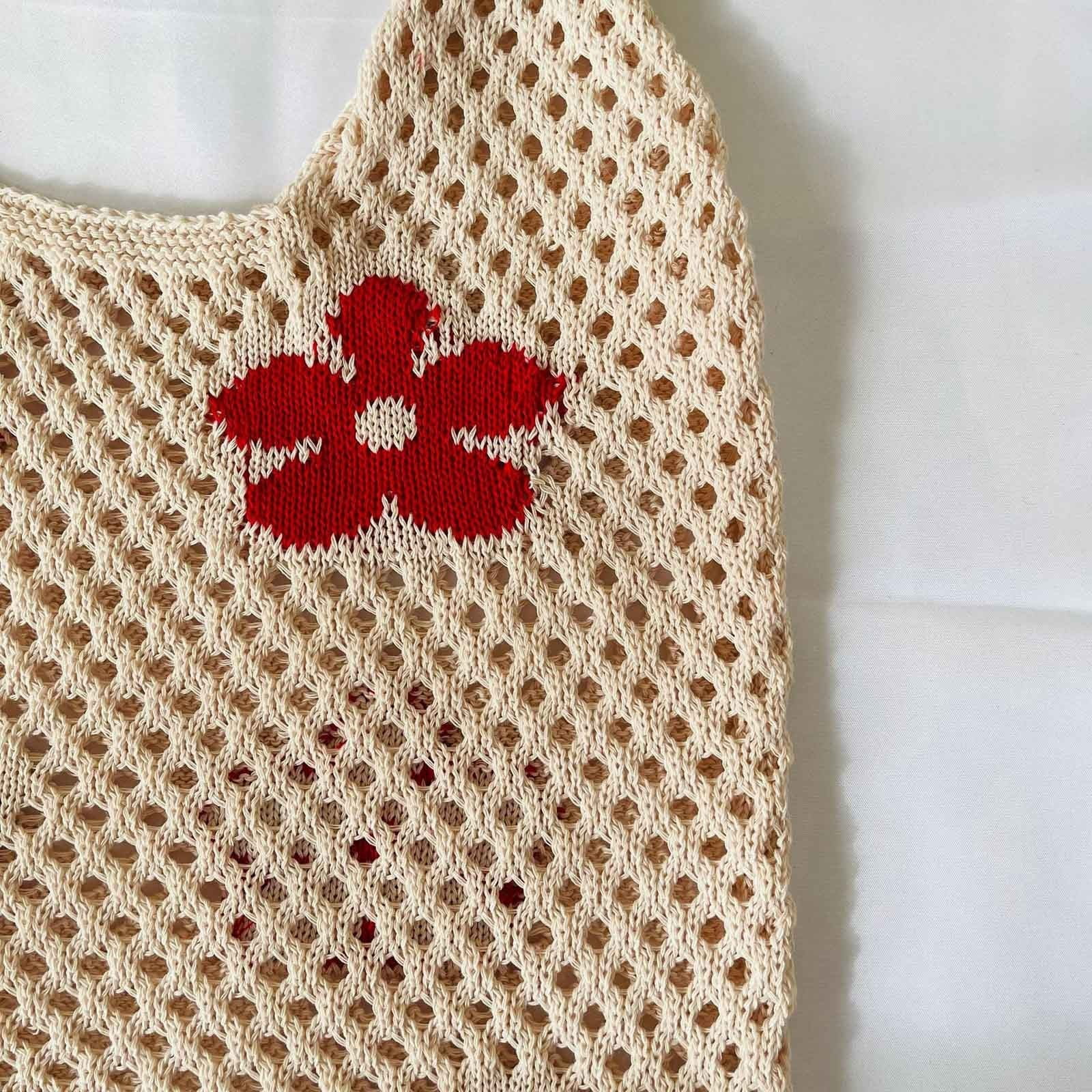 Stylago Crochet Mesh Shoulder Bags for Women Beach Tote Purses Summer Handbags for Ladies and Students Travel Shopping Beige