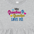 thumbnail image 4 of Inktastic My Grandma and Grandpa Love Me with Hearts Girls Baby Dress, 4 of 5