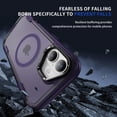 thumbnail image 3 of Dteck for iPhone 16 Plus Case with Camera Stand, Military-Grade Drop Protection Magnetic Phone Case Compatible with MagSafe Accessories, Frosted Deep Purple, 3 of 9