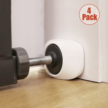 EUDEMON 4 Pack Safety Baby Gate Wall Protector Wall Saver for Pressure Mounted Gate Protect Walls/Baseboard/Stairs/Door Frame/Doorways Work on Pet & Dog Gates Easy to Install (White)