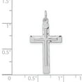 thumbnail image 4 of Sterling Silver Platinum-plated Diamond-Cut Cross Pendant QC9700, 4 of 4