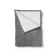 thumbnail image 2 of Cartoon Soft Flannel Fleece Throw Blanket, Ornamental Scribble Spots Hand Drawn Style Little Spots Spirals Abstract, Cozy Plush for Indoor and Outdoor Use, 50" x 70", Grey White Mustard, by Ambesonne, 2 of 5