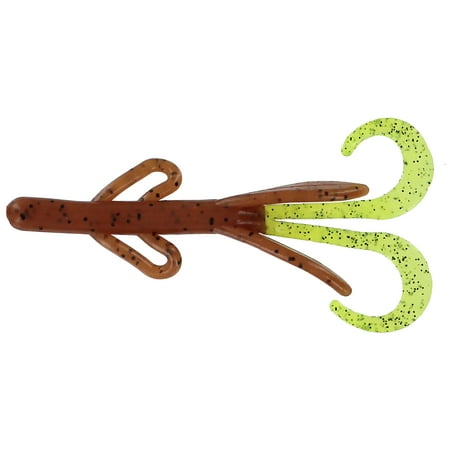 Big Bite Baits Soft Plastic Creature Bait (Pumpkin/Chartreuse Tail 6 inch)