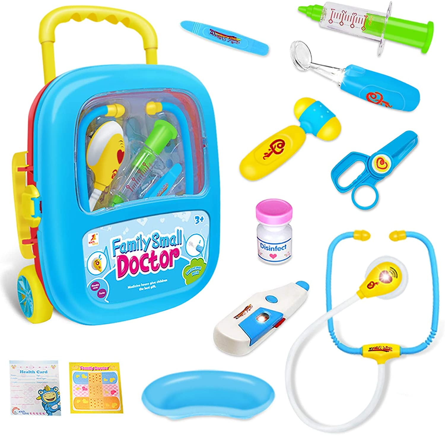 Kids Doctor Kit Pretend Play Set Toys for Boys Girls, Childrens Role