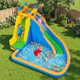 thumbnail image 2 of Costway Inflatable Water Slide Park 3-in-1 Kids Inflatable Bounce House with 680W Blower, 2 of 11