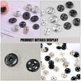 thumbnail image 4 of Miangastore 20 Pairs Sew-on Snap Buttons Metal Snap Fasteners Clothes Press Studs Buttons, 4 of 8