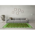 thumbnail image 3 of Ahgly Company Indoor Square Oriental Green Industrial Area Rugs, 8' Square, 3 of 4