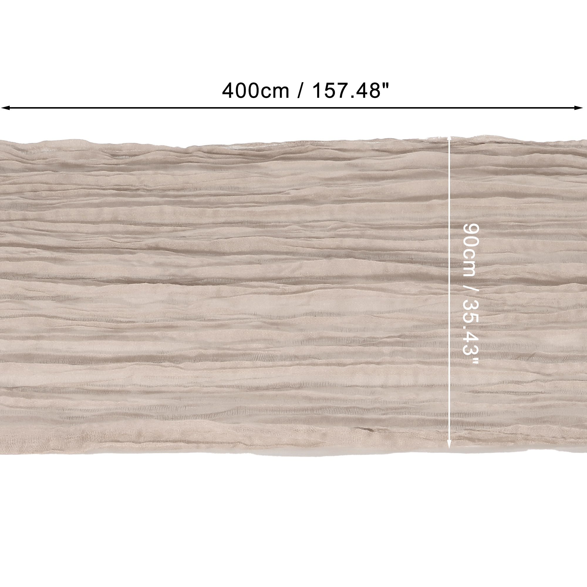 Unique Bargains Rustic Cheese Cloth Wedding Party Table Runner Flesh