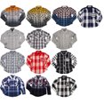 thumbnail image 3 of Smash Boys Western Style Long Sleeve Button or Snap Down Shirt Top 32950-5 (grey plaid), 3 of 3