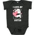 thumbnail image 3 of Inktastic I Love My Sister with Panda Illustration Boys or Girls Baby Bodysuit, 3 of 5