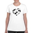 thumbnail image 1 of Crosswords Heart T-Shirt Women -Engin Selcuk Designs, Female Small, 1 of 4