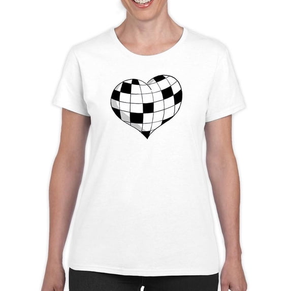 Crosswords Heart T-Shirt Women -Engin Selcuk Designs, Female Small