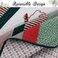 thumbnail image 4 of Cozy Line Home Fashions Cozy Line Christmas Wreath 3-Piece Quilt Bedding Set King, 4 of 6