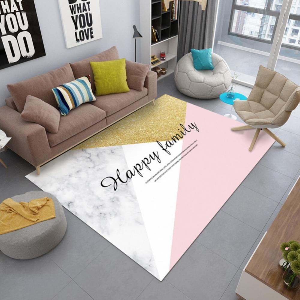 Abstract Marble Area Rug Nonslip Floor Mat Living Room Bedroom Home Decor Carpet 