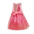 thumbnail image 2 of Princess Robe d'Anniversaire Fille Rose Costume Halloween Noël Déguisement Cosplay Tenue de Fête (avec Accessoires), 2 of 6